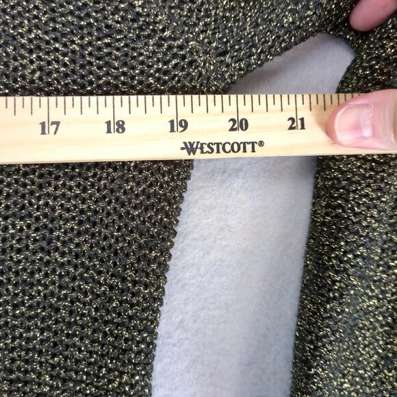 Ruby Rd Metallic Gold Rhinestone Black Top Women's M 3/4 Sleeve Glam Party Fairy - Picture 6 of 10